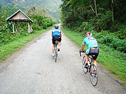 Biking Nong Khiaw to Luang Prabang