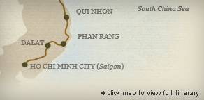 Iron Chef Vietnam bicycle tour route