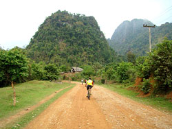 Van Vieng mountain biking