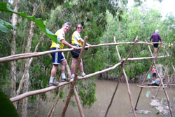 Monkey Bridge Mekong Delta Cycling Tour